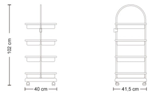 Dompel Danubio Hair Salon Helper Cart 5