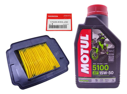 Honda Kit Service Biz 125 Fi Air Filter Motul 5100 Wd 2