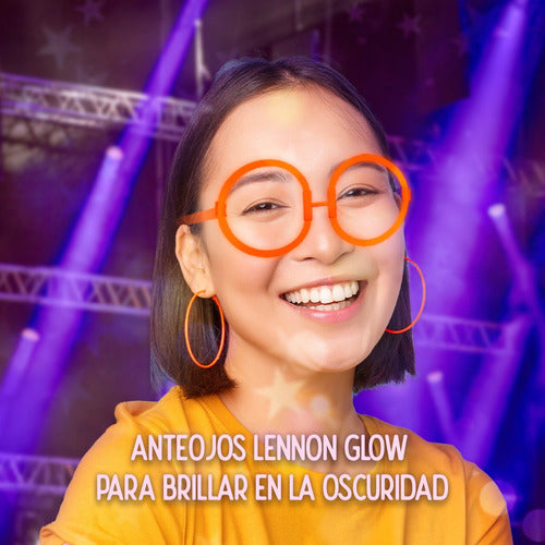 Enfiestados Neon Lennon Round Glow Glasses X10 7