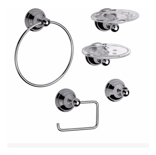 FV Newport Bathroom Accessories Set in Chrome - 5 Pieces 0