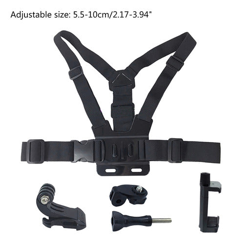 Colete Elástico De Câmera Mount Harness Para Go Pro Hero 9 8 4