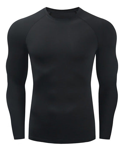 Premium Long Sleeve Sports Jersey - Ideal for Training - Quick Dry - Stretchable - Men's Sizes S-XXL 0