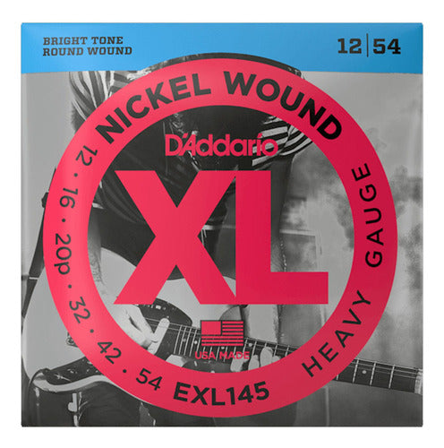 Encordado D'addario Guitarra Eléctrica Exl145 Cuerdas 0.12 0