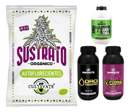 Cultivate Sustrato Auto 25lt Amazonia Oro Negro Flora Booster 500ml 0