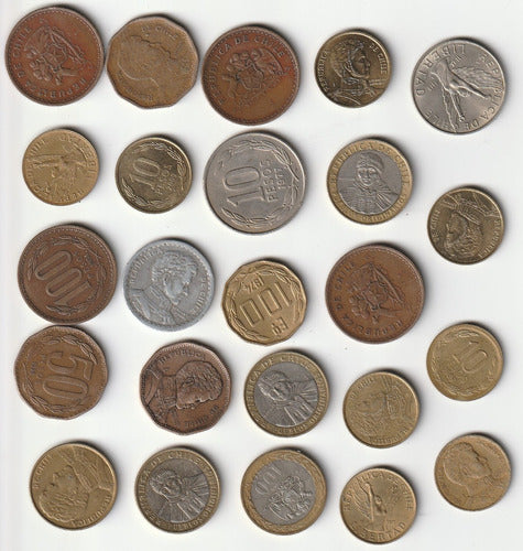 M618 Chile Lot of 24 Excellent Coins for Classification 0