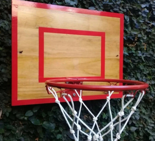 Aro Basquet + Tablero Basket Madera Apto Exterior 2