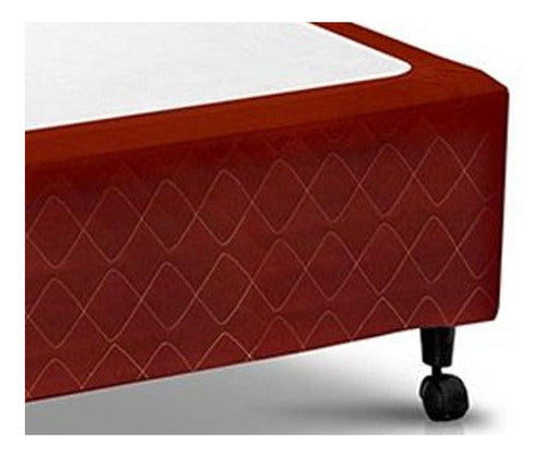 Cama Box Base Casal Poli Vinho (138x23)castor 2