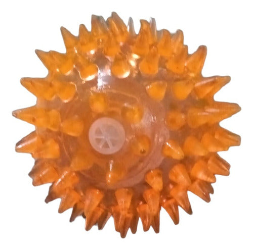 All Pets Imported Spike Silicone Ball with Squeaker without LED Light 0