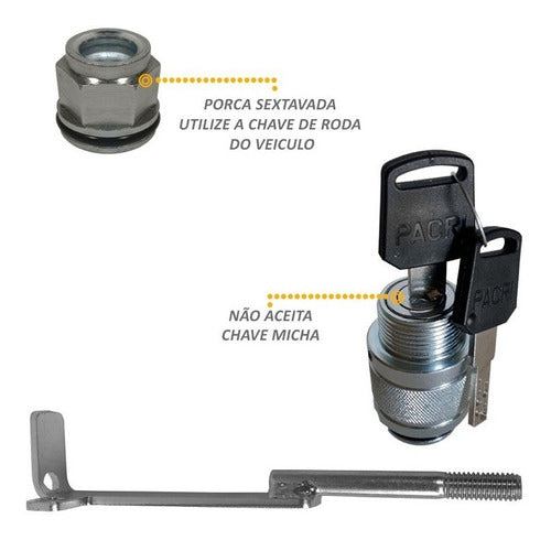 Trava Protetor Estepe S10 S-10 95 98 02 06 09 2011 Antifurto 2