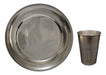 Carol Set Vajilla 1 Plato + 1 Vaso Acero Inoxidable Camping 0