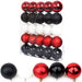 Yeooyoor Christmas Balls, 25 Red/White/Black Tree Ornaments 6cm 0