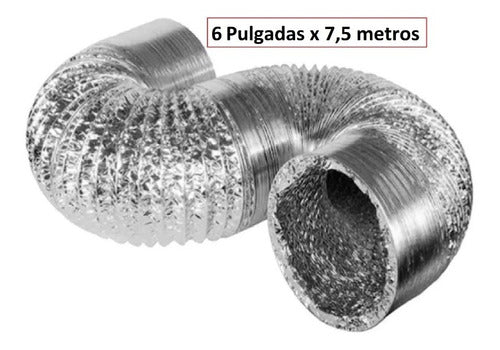 ALC Conducto Ducto Aluminio 6 Pulgadas Indoor X 7,5 Metros 1