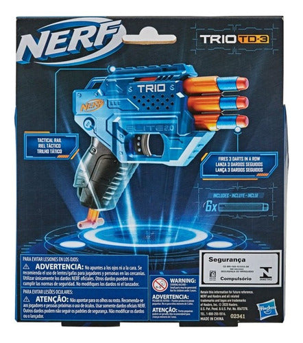 Lançador De Dardos Nerf Elite 2.0 Trio Td-3 3