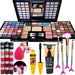 Professional Makeup Set Combo Shadows Lipstick Sponge 19