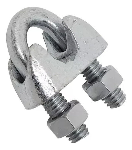 Dogo Grampa Prensa Cable Acero Galvanizado 8mm X10u 0