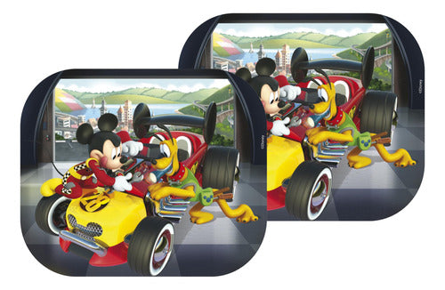 Cortina Auto Lateral Plegable Disney Mickey Sobre Ruedas 0