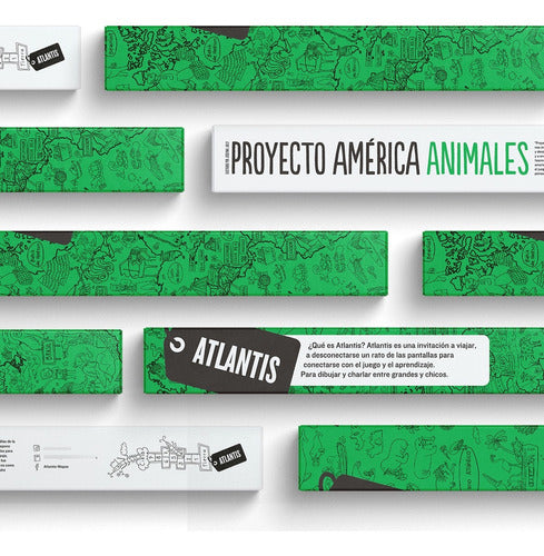 Atlantis Mapa Atlantis Lamina P/pintar Proyecto Animales De America 1