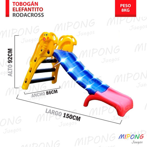 Kids Elephantito Plastic Slide by Rodacross - Indoor/Outdoor Fun - Certified Quality 18