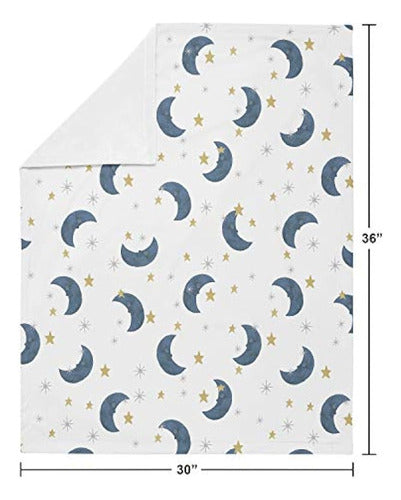 Sweet Jojo Designs Moon And Star Baby Boy O Girl Blanket 2