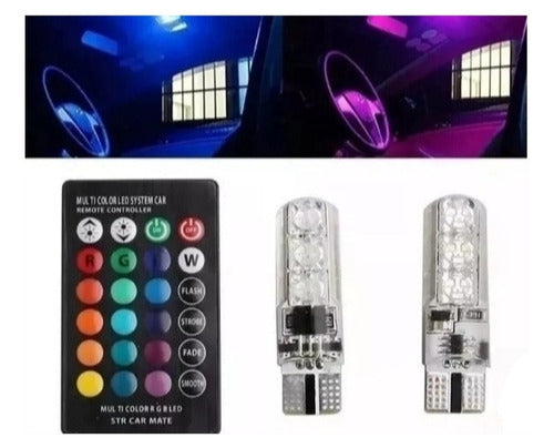 Luz De Posicion T10 Led Rgb Para  Chevrolet Cobalt 2020 5