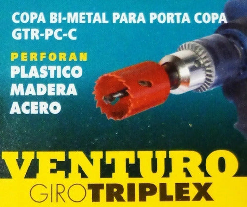 Venturo GTR-22 Bimetal Cup Saw 22mm Triplex Rotation Manual Tool 3