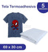 Tela Termoadhesiva Sublimable 69x30 Cm. X5 Sublimar Algodon 0