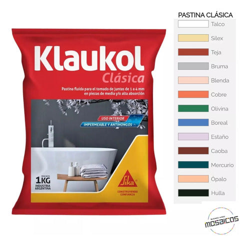 Klaukol Pastina Fluida X 1 Kg Clasica Color Blanco (Talco) 1