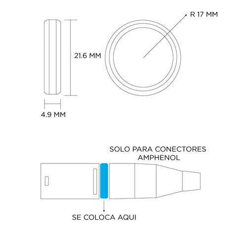 Amphenol XLR Identification Ring Orange AC-RING-ORG 1