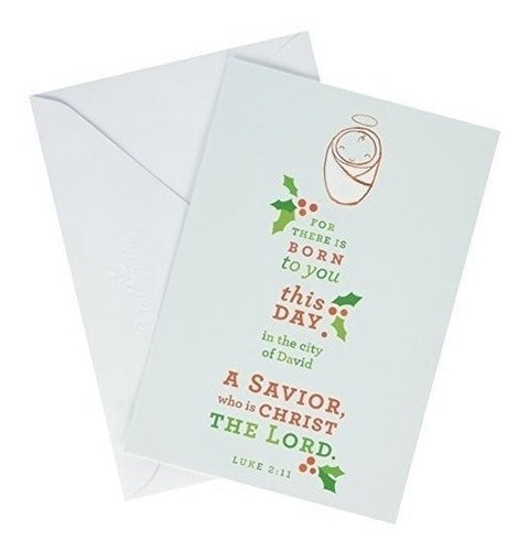 Dayspring Christmas Boxed Cards Holly Leaves Office 0