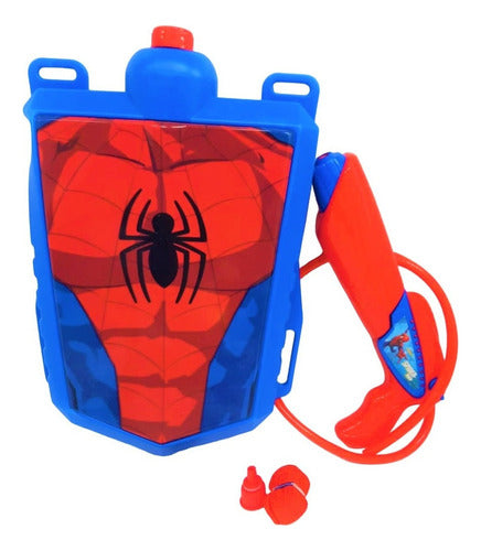 Spiderman Torso Shape Water Backpack with Water Gun Toy 0