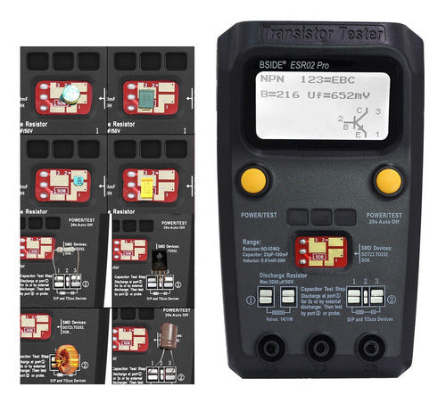 Bside Esr02 Pro Transistor Tester Multifuncional Digital 0