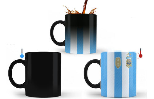 PONELE TU ONDA Taza Magica Argentina Campeones Messi O Nombre Personalizada 0