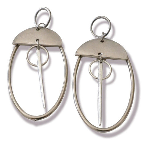 TAMARAMA ACCESORIOS Elegant Geometric Hoop Earrings with Surgical Steel 0