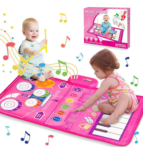 Flyart Musical Toy for Girls 1-3 Years, Piano and Drum 0