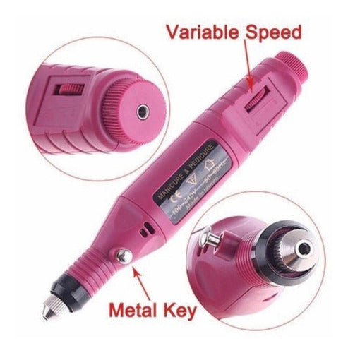Professional Electric Nail Drill Manicure Set + Milling Cutter Kit 2