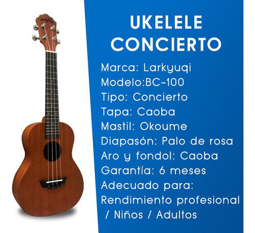 Concert Ukulele Made of Mahogany + Shipping 1