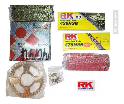 Kit Transmission Honda CG 150 with RK Japan Chain by El Rutero Motos 0