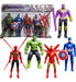 Set 5 Muñecos Avengers Ironman Spiderman Hulk Thanos Con Luz 2