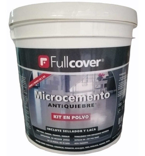 Microcemento 5 M2 Antiquiebre Sellador Y Laca Fullcover. 4