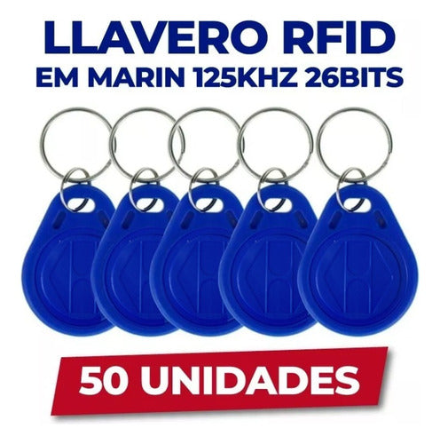 IDGROUP Llaveros X 50 De Proximidad RFID 125 Khz Control De Acceso 1