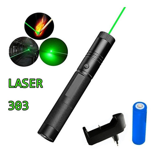 Professional Green Laser Pointer 100mW Rechargeable Battery with Key 1