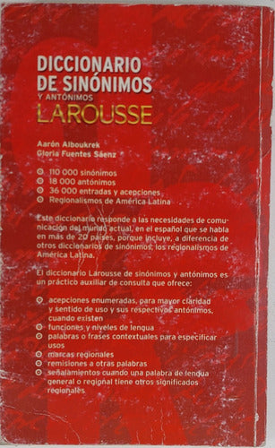 Diccionario De Sinonimos Y Antonimos Larousse  - Libro Usado 1