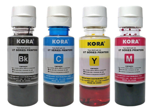 Kit Colorido Tinta Kora Compatível Para Gt-5822 Gt-5820 5810 0