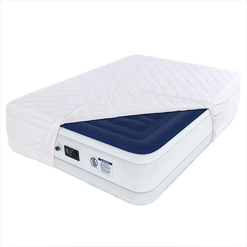 ~? Hombys Air Mattress Pad Queen Size, Soft Quilted Air Matt 0