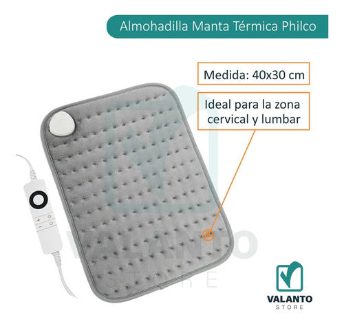 Philco Electric Heating Blanket for Cervical and Lumbar Support - Washable 1