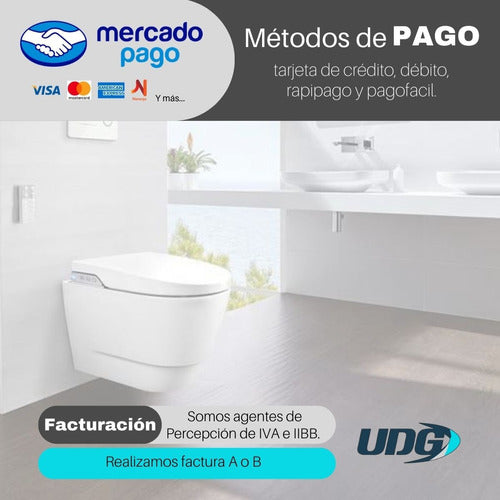 UDG Sopapa Americana Rejilla Desagote Bacha 9cm Acero Inox 2