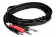 Hosa CMP-159 3.5 mm TRS to Dual 1/4 in TS Stereo Breakout Cable 1