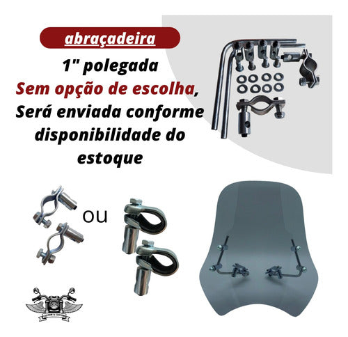 Bolha Parabrisa Para Moto Dafra Horizon 150/250 - Fume 2