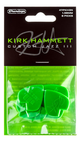 Kirk Hammett Jazz III Pick Pack of 6 Dunlop 47PKH3N 0