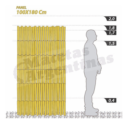 Macetas Argentinas Cerco De Cañas Bambu Pergola Tacuara 100x180 Cm Deco 5